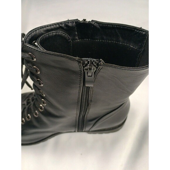 Womens Black Boots Lace & Zipper US Womens 10.5 Measured Torrid main image 6
